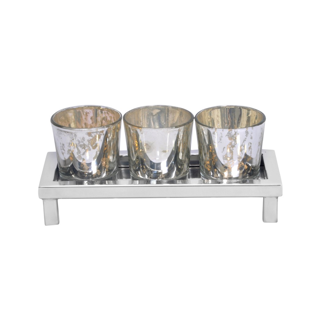 Candelabro Set 3 Pzas 8.5X21X9Cm