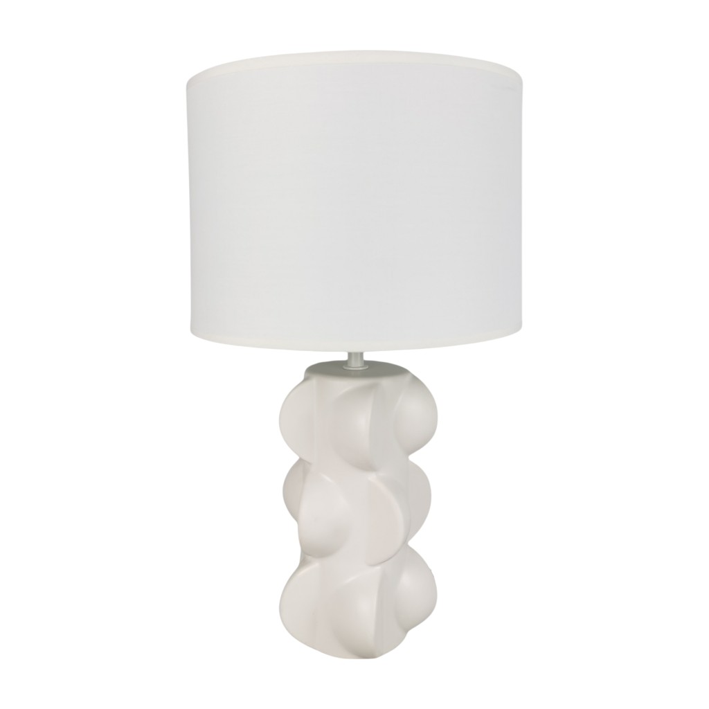 Lámpara Blanca De Mesa 22x39cm