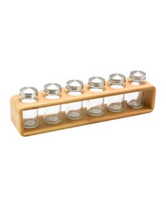 Especiero horizontal con 6 tarros incluido
