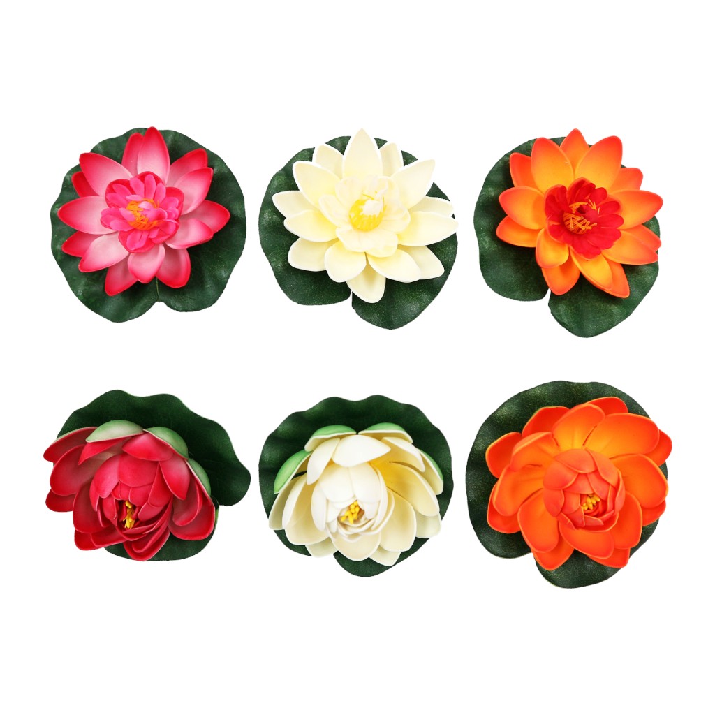 Eva Lirio Flotante Cr/Or/Rd Artificial 10Cm Surtido