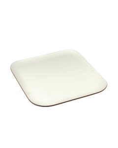 Bandeja de plato blanco decorativa de madera