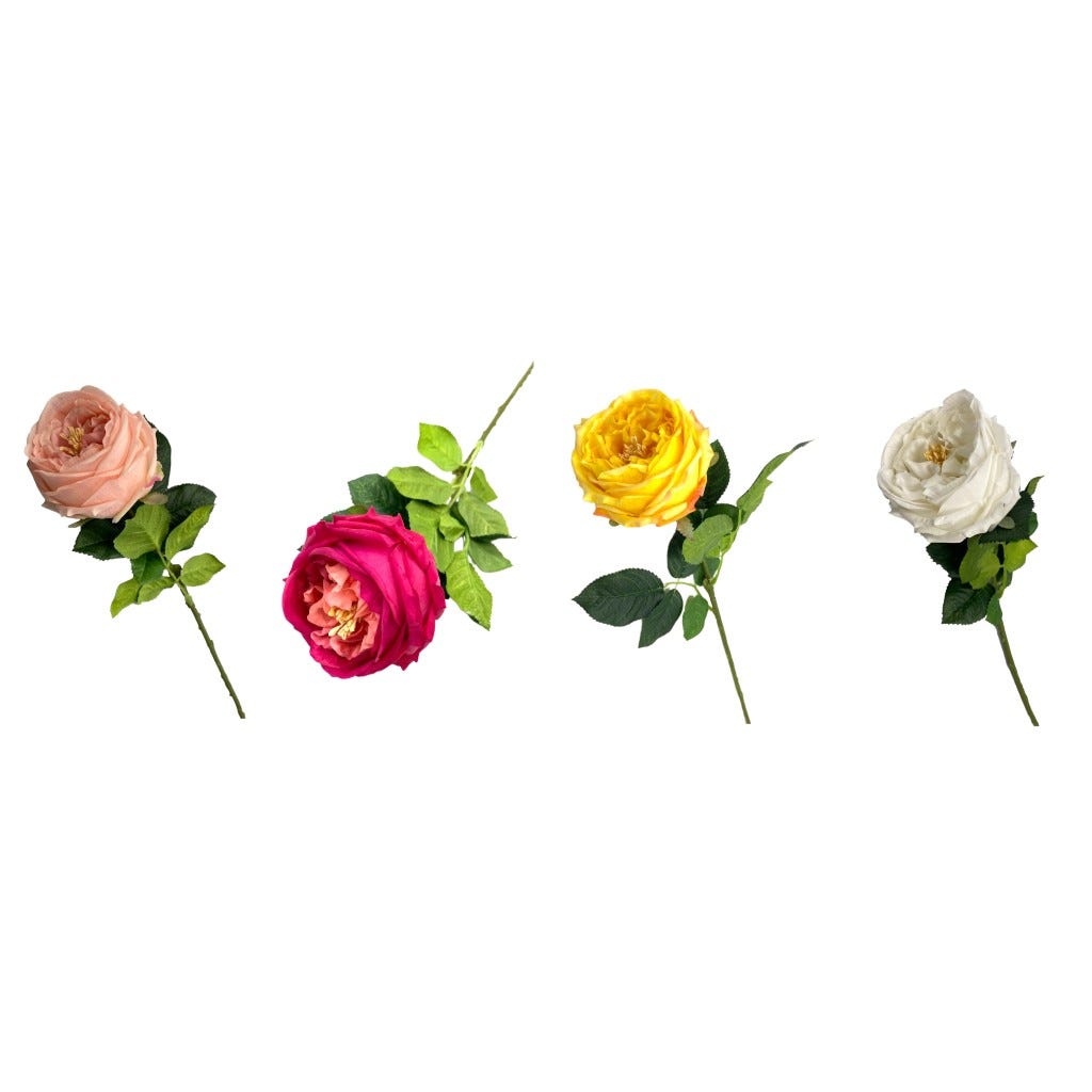 Rosa Artificial Colores Surtidos 60Cm