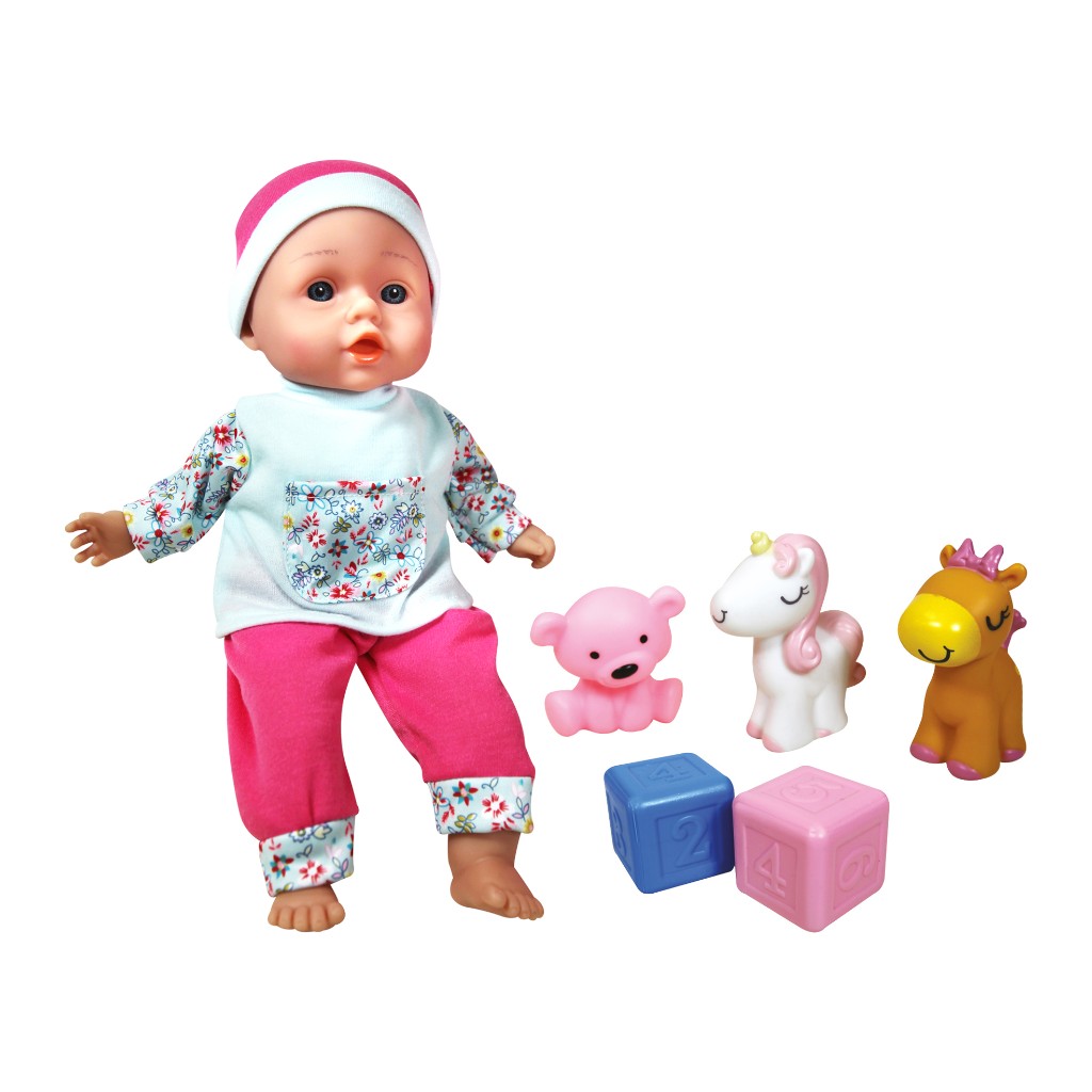 Muñeca Bebé Que Habla Con Accesorios 12"