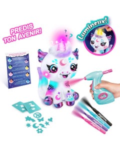 Peluche Unicornio Cósmico Con Luz Y Aerógrafo