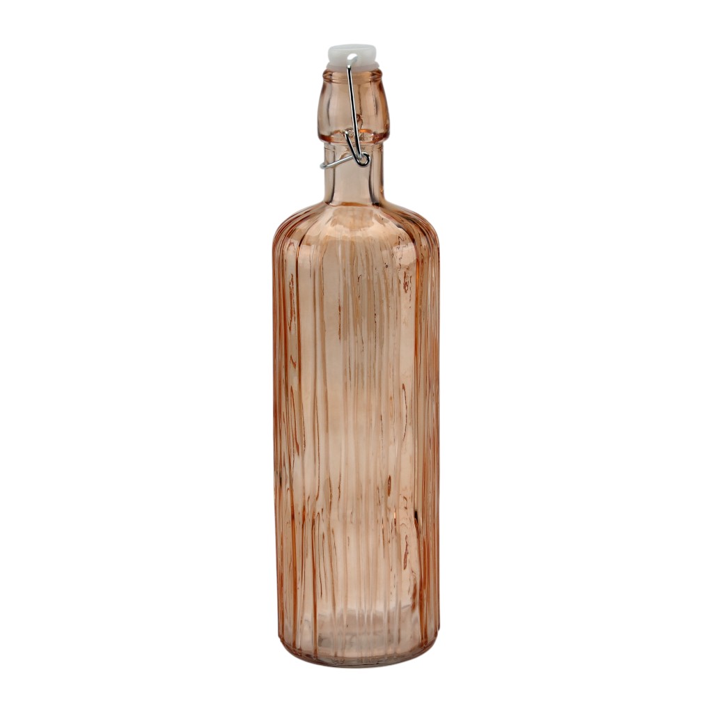 Botella Naranja De Vidrio 1L