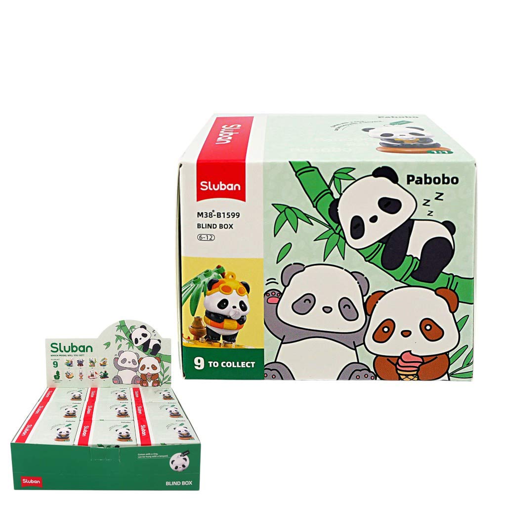 Set Misteriosa De Bloques De Construcción Con Temática De Pandas Surtidas