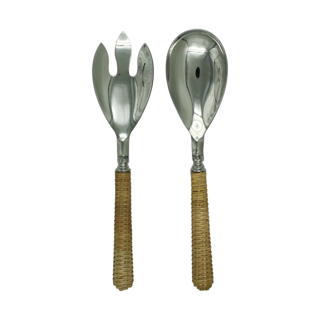 Juego De Cubiertos De Mango Trenzado Para Ensalada 2Pzs