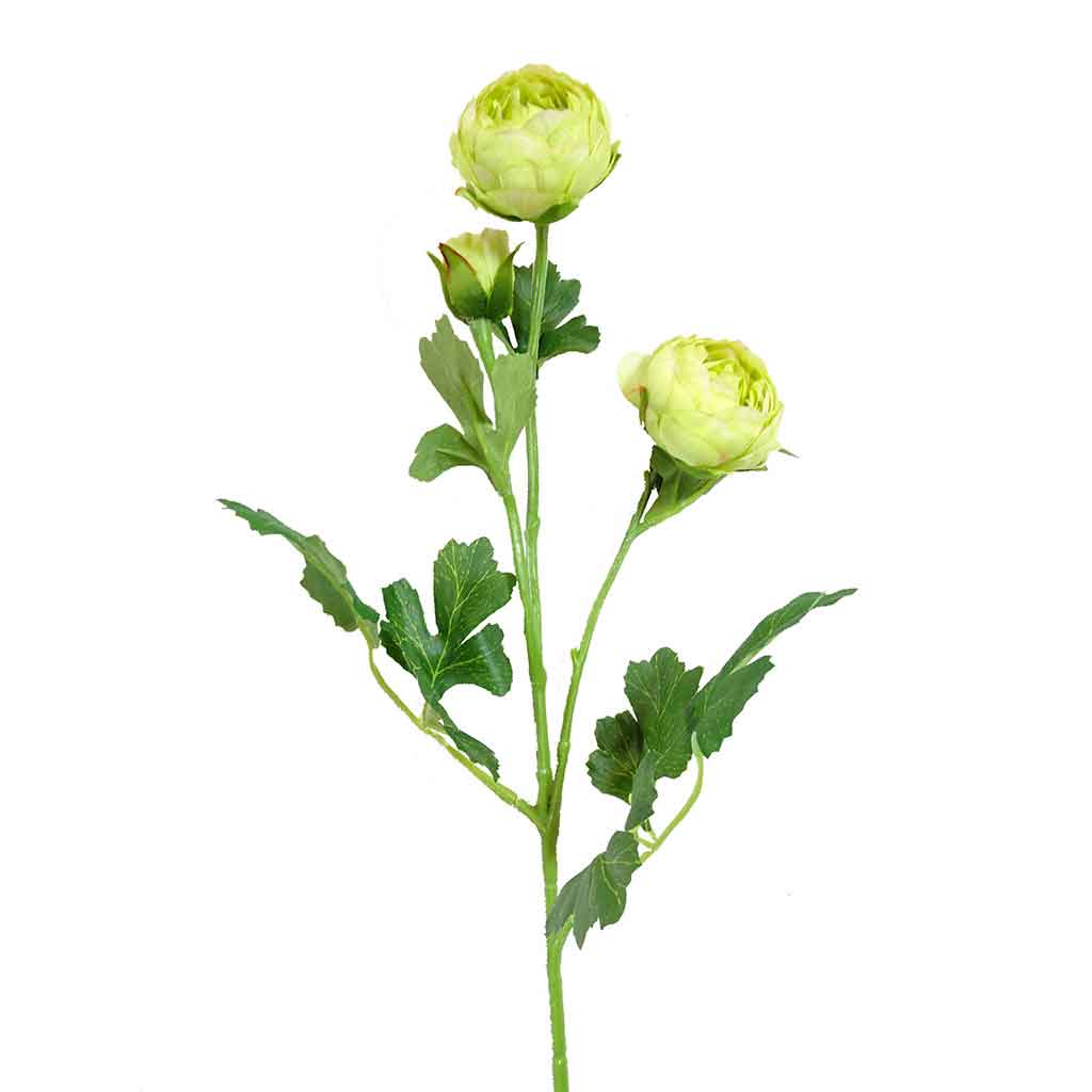 Flor Artificial Ranunculus Spray X3 Verde
