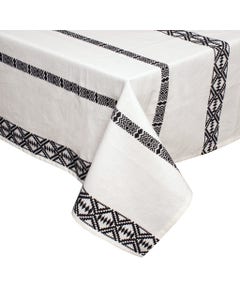 Mantel Beige Con Franjas Decorativas 160X280Cm