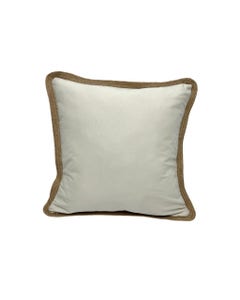 Cojín Blanco Borde Tejido 45x45cm