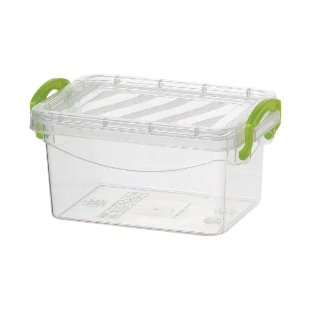 CAJA DE MULTIUSOS CON ASAS VERDE CLARO 16X11X6.3CM