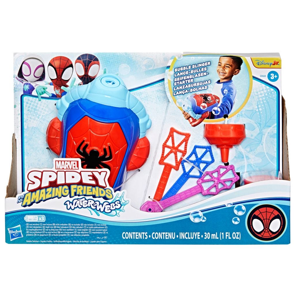 Figura de Acción Spidey and Friends Water-Webs Lanzaburbujas