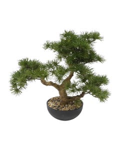 Planta Artificial Pino Bonsai En Pote 43cm