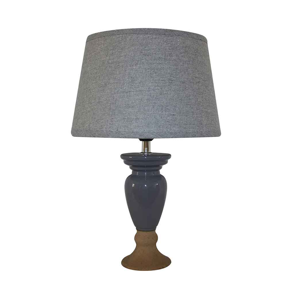 Lámpara De Mesa Decorativa Gris 25X37Cm