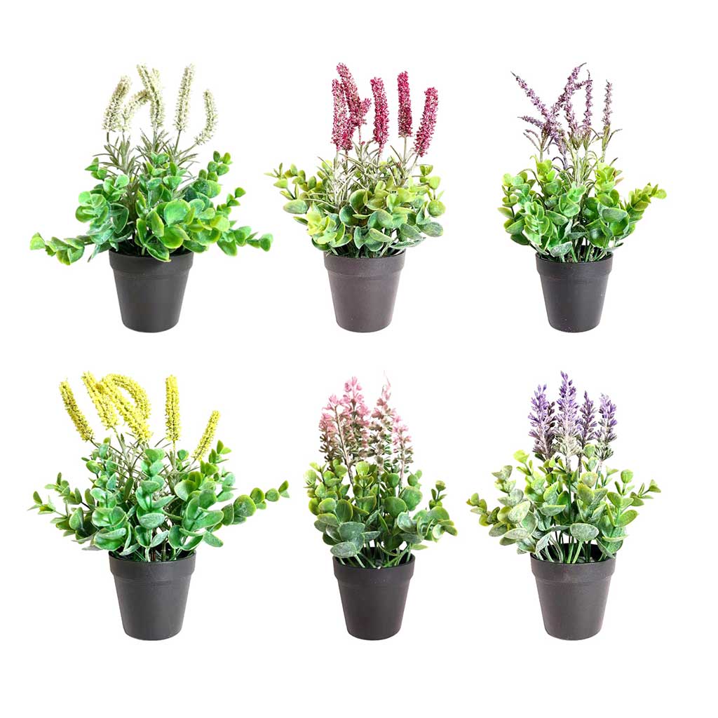 Planta Artificial De Lavanda En Maceta 24Cm