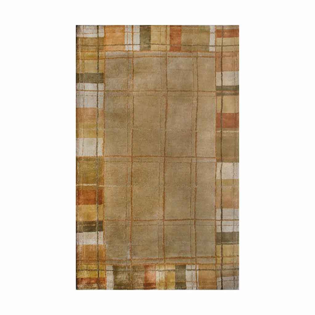 Alfombra grande marrón con estilo vintage 180x270