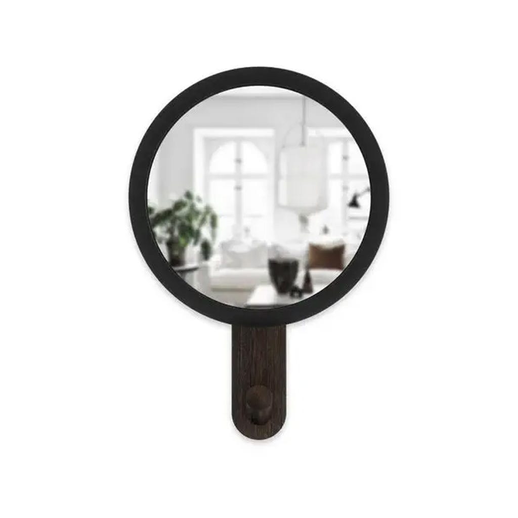 Colgador de pared con espejo