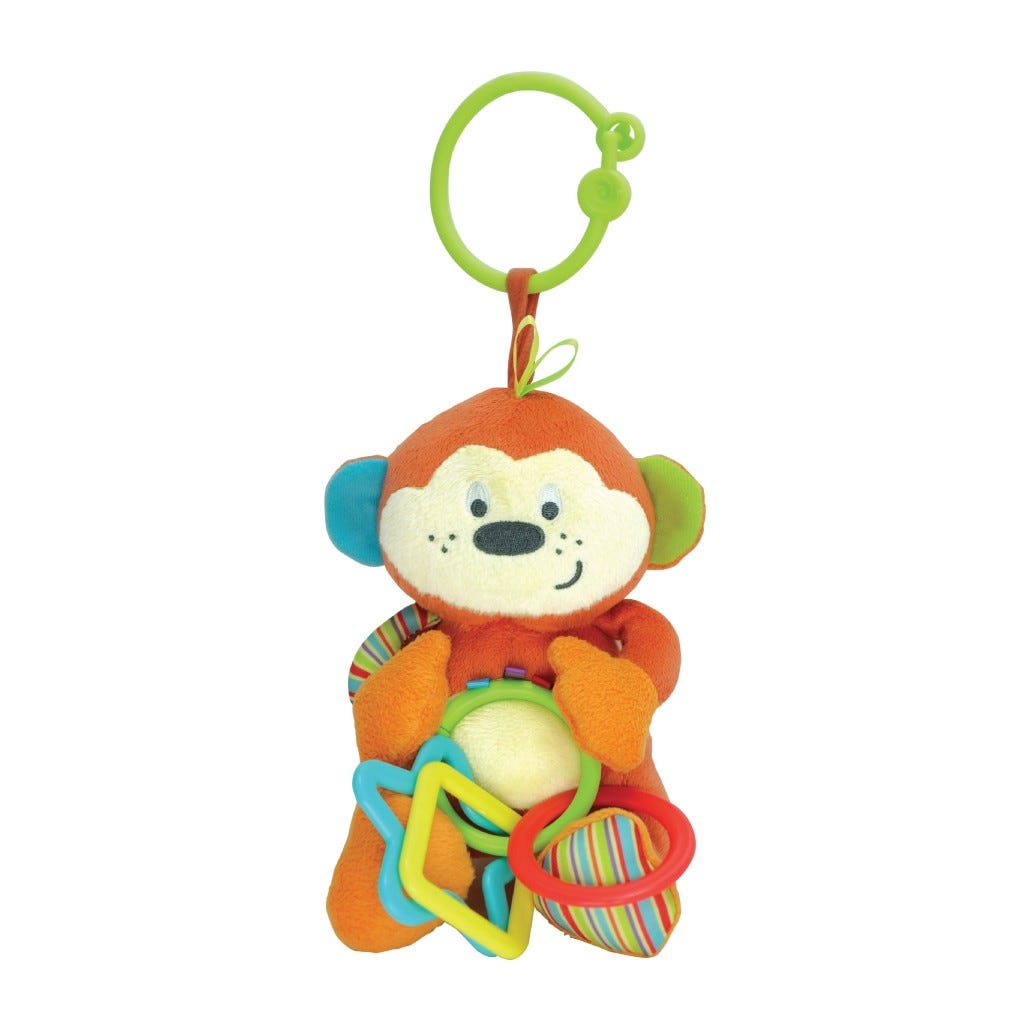 Winfun - Mono Sonajero De Peluche Con Aros