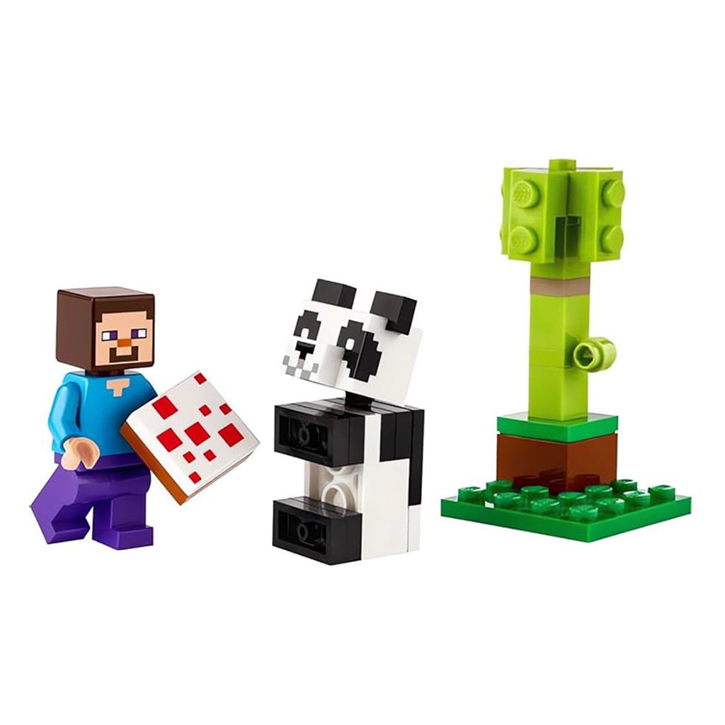 Bloques Lego Minecraft Steve Y Panda Beb&eacute;