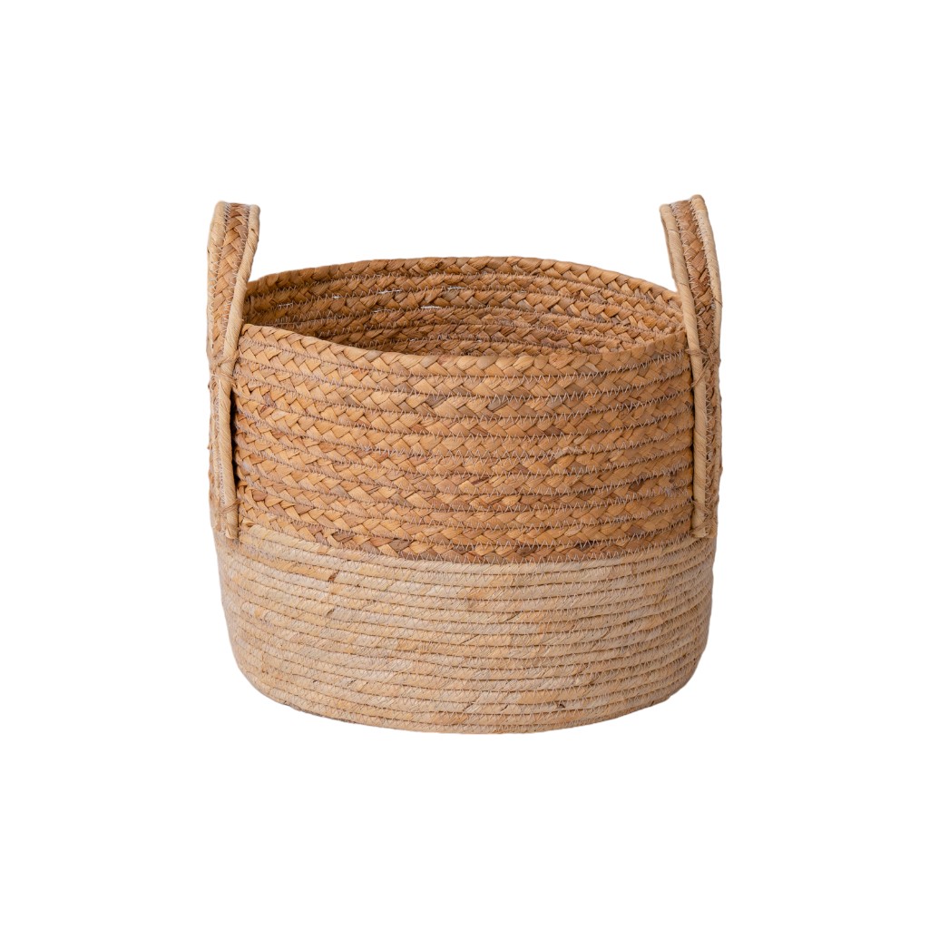 Cesta De Mimbre Bicolor 31X24Cm