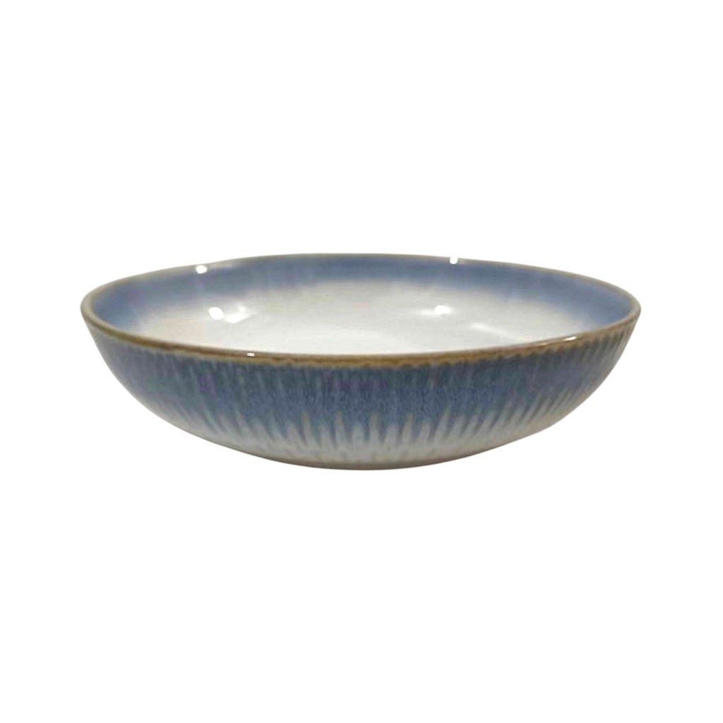Tazón De Cerámica Azul Y Blanco 22Cm