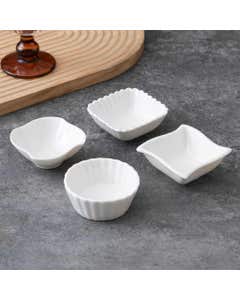 Juego De 3 Ramekin Blanco 2oz Modelos Surtidos