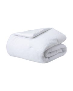 Edredón Queen Blanco Set 5Pzs