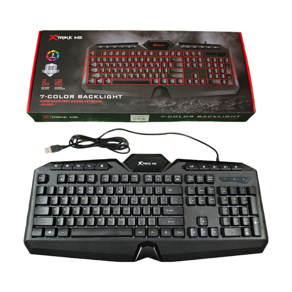 Teclado Gamer Xtrike Me Pc Rgb 7 Colores Usb 2.0Kb-509 En