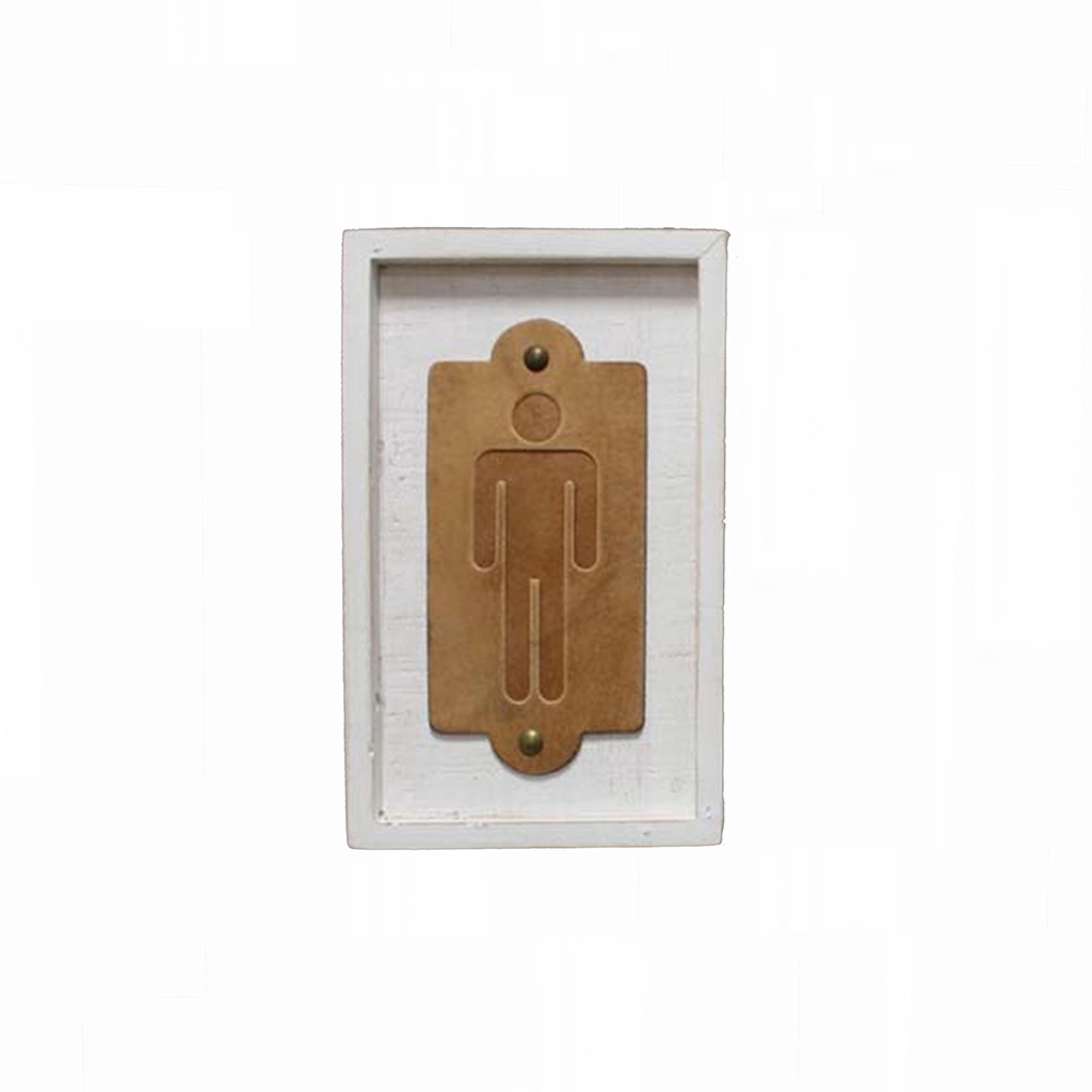 Decoración De Pared De Logotipo De Hombre 15.5X3X25Cm