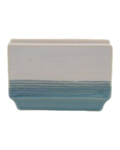 Servilletero Azul De Cerámica 12.5Cm