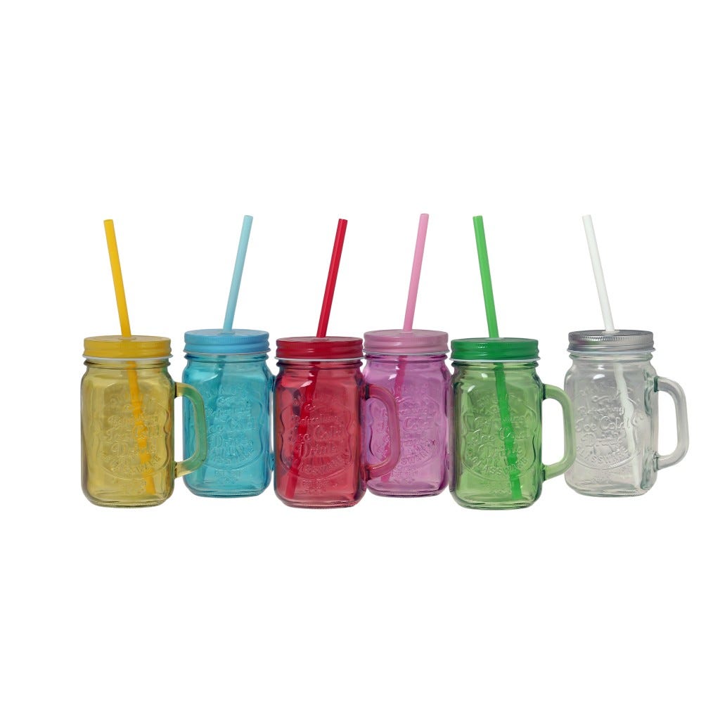 Vaso Con Pajita 15Oz Surtido