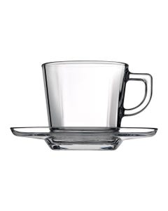 Set 6Pzs De Taza Con Platito 215Ml Carre Pasabahce