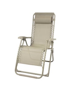 Silla De Metal Reclinable Gris Pardo Recyl 86X65X112Cm
