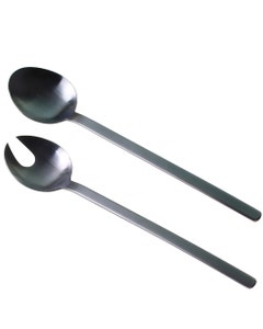 Utensilios Para Ensalada Acero Plateado