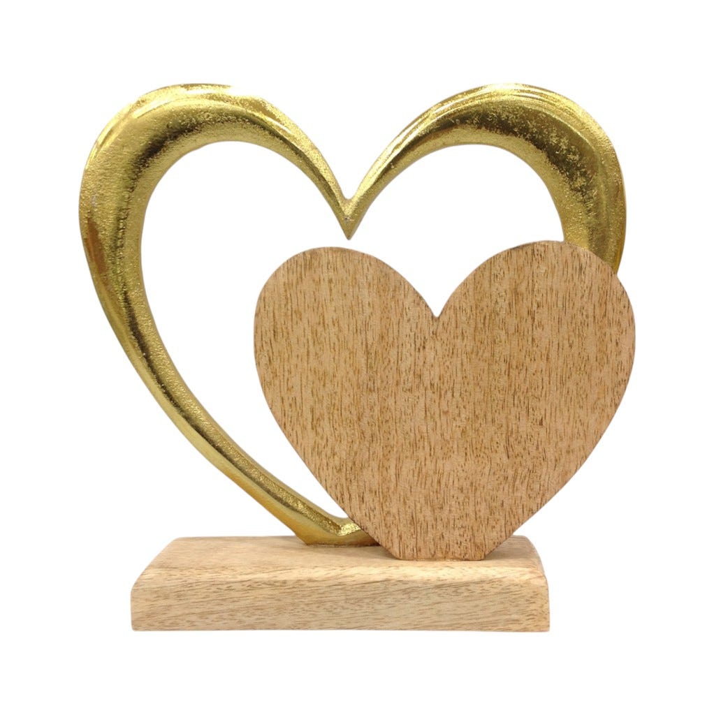 Figura Decorativa De Corazón 24x21x5cm