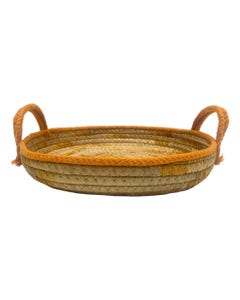 Cesta De Jacinto Con Asa Color Natural 30X10Cm