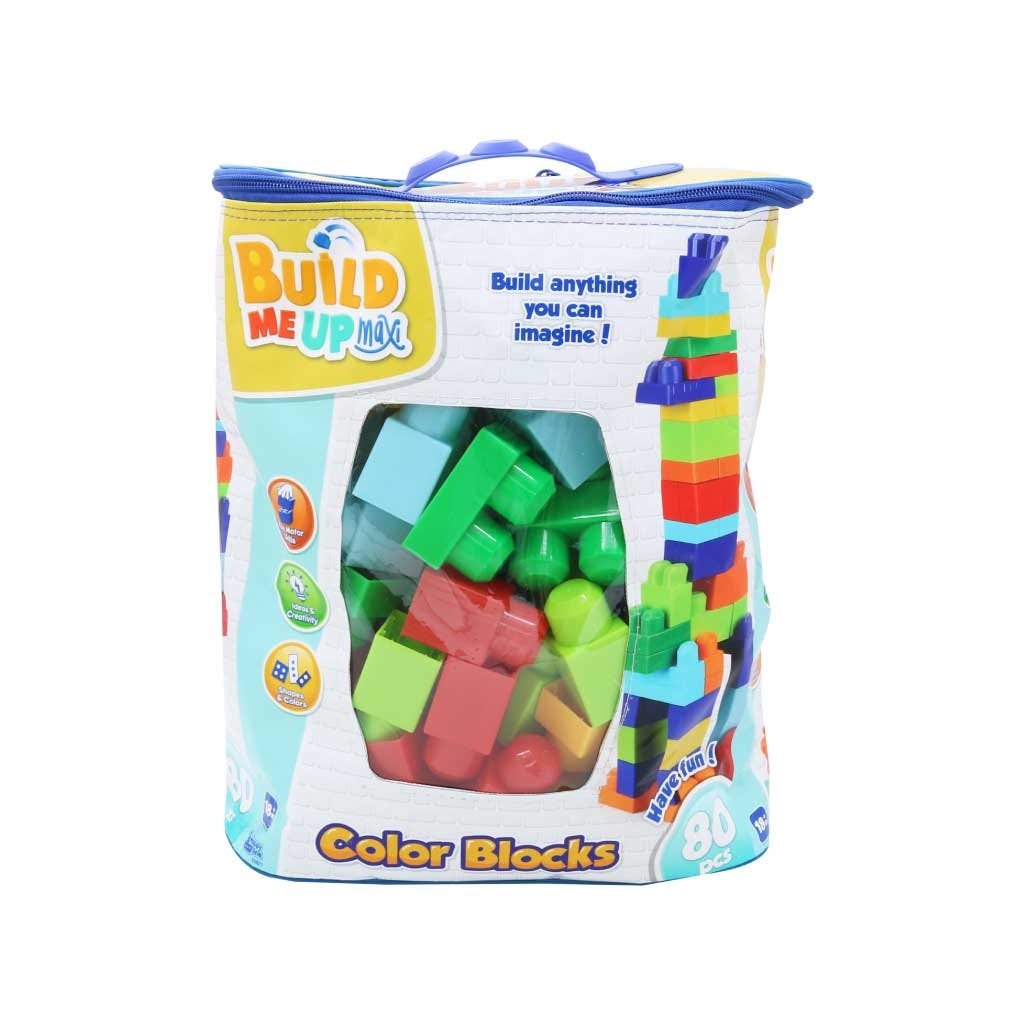 Juego bloques maxi de 80 piezas en bolsa