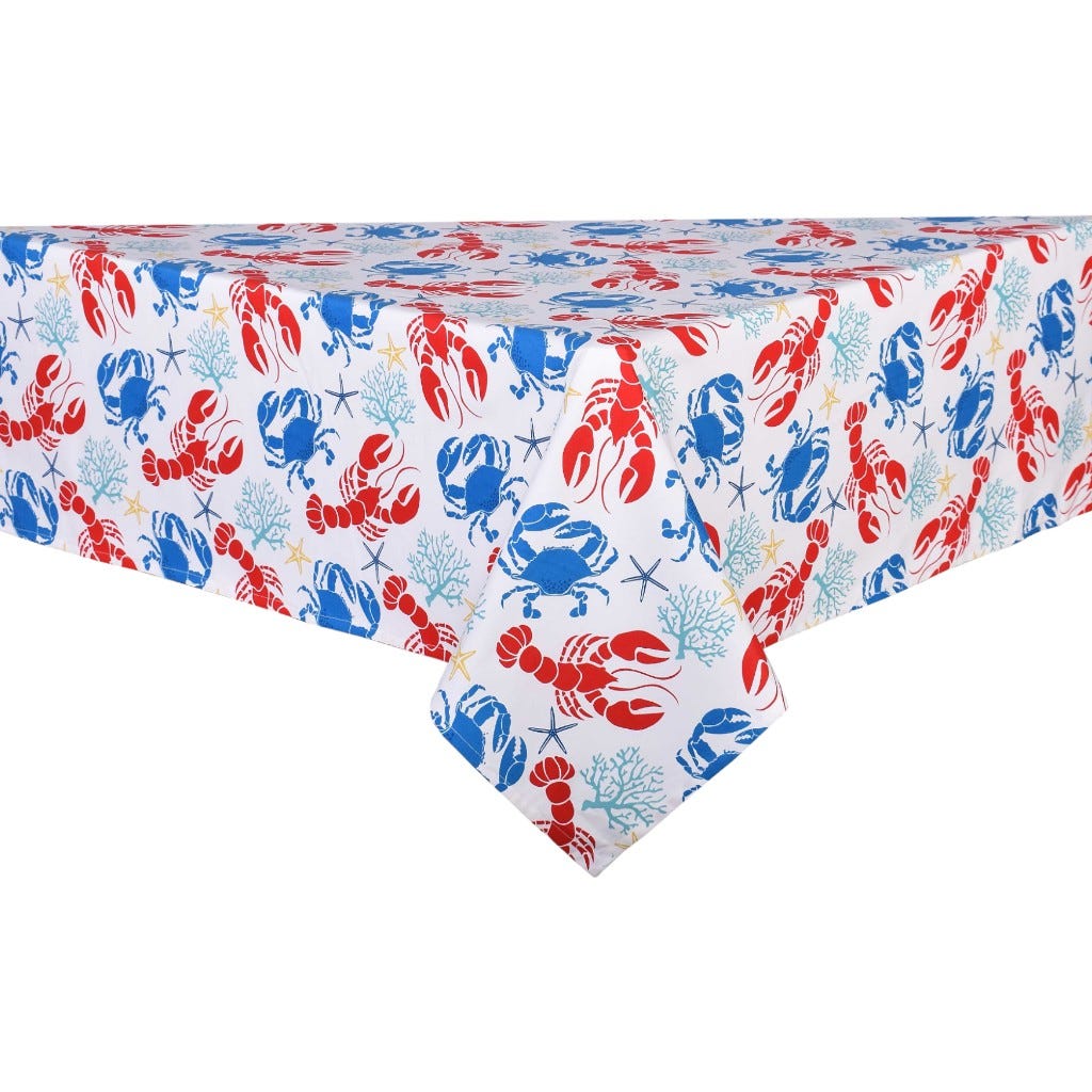 Mantel Rectangular Estampado De Langosta 140X230Cm
