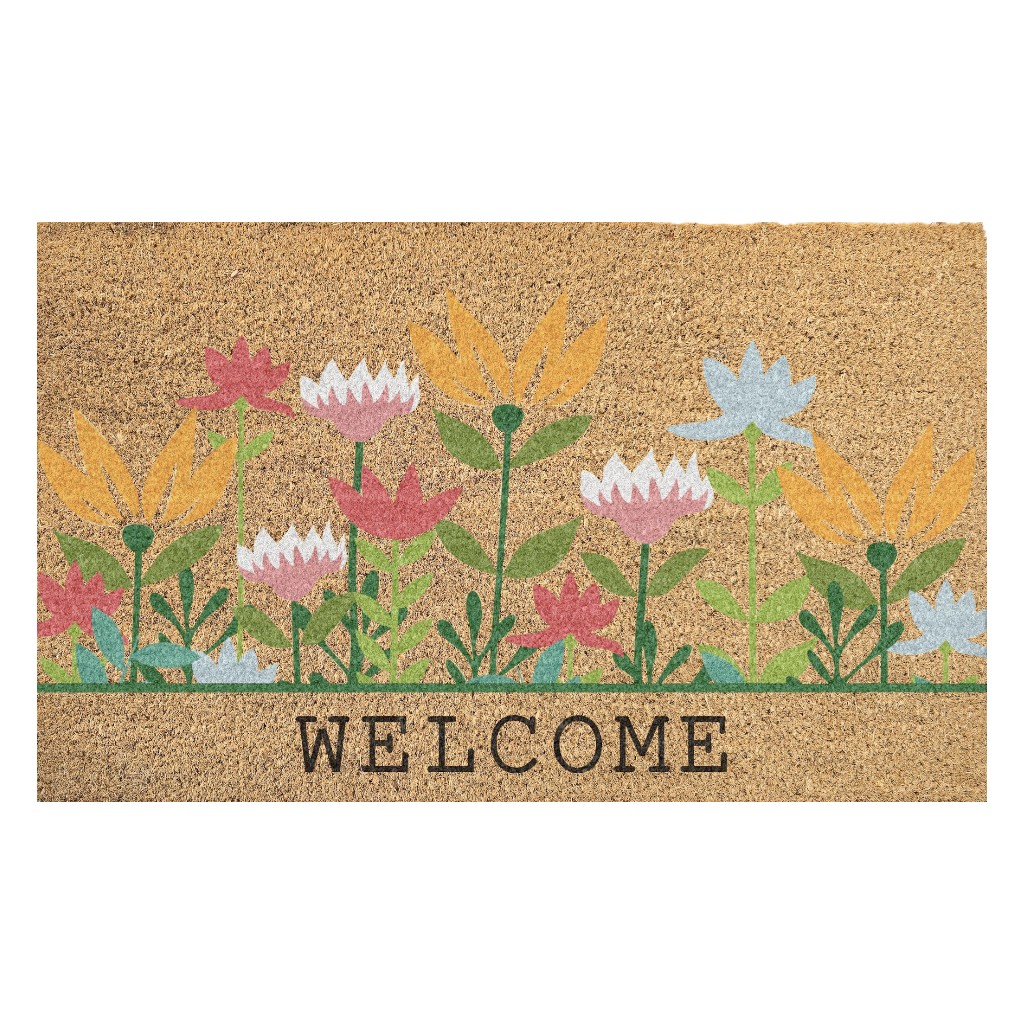 Alfombra Felpudo Estampado De Flores 40X60Cm