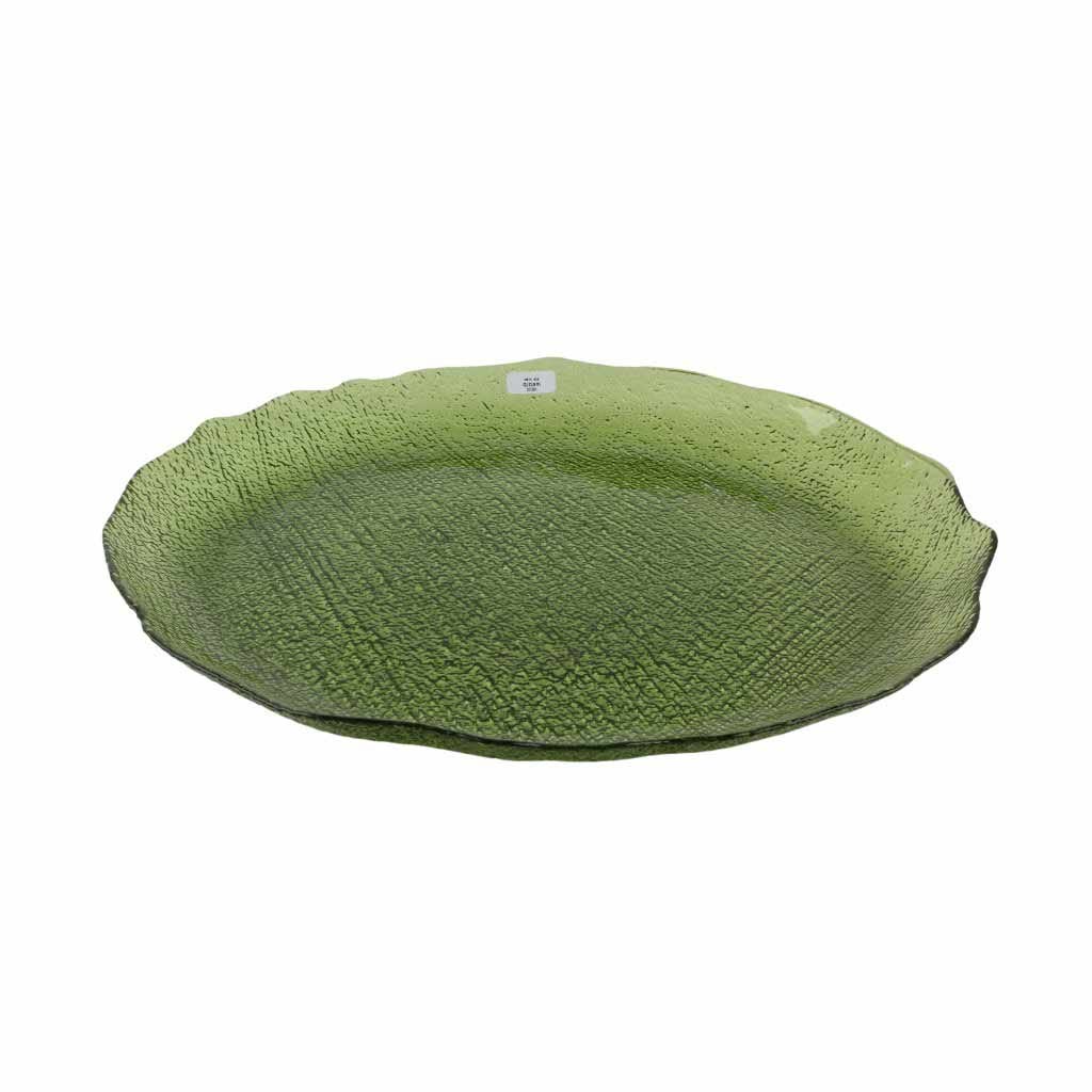 Bandeja De Vidrio Verde 32cm
