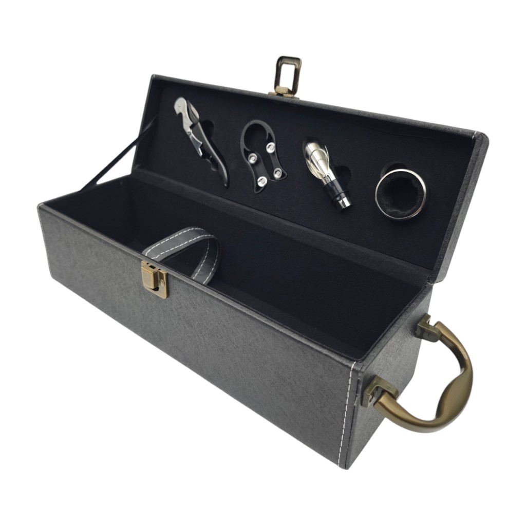 Set De Bar Y Porta Vino 4Pzs