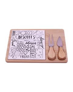 Juego De Tabla Y Utensilios Para Quesos 3pzs