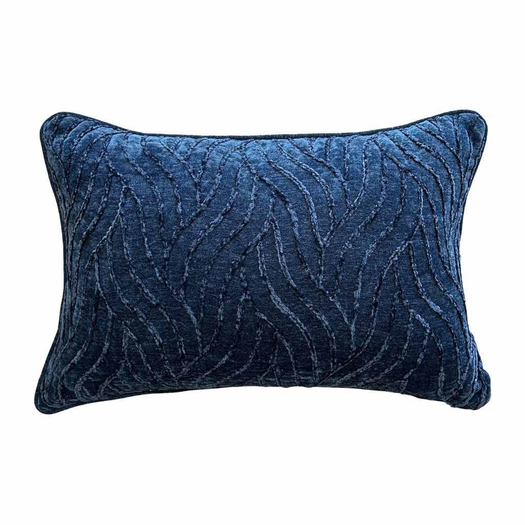 Cojín Azul Con Textura 35x50cm