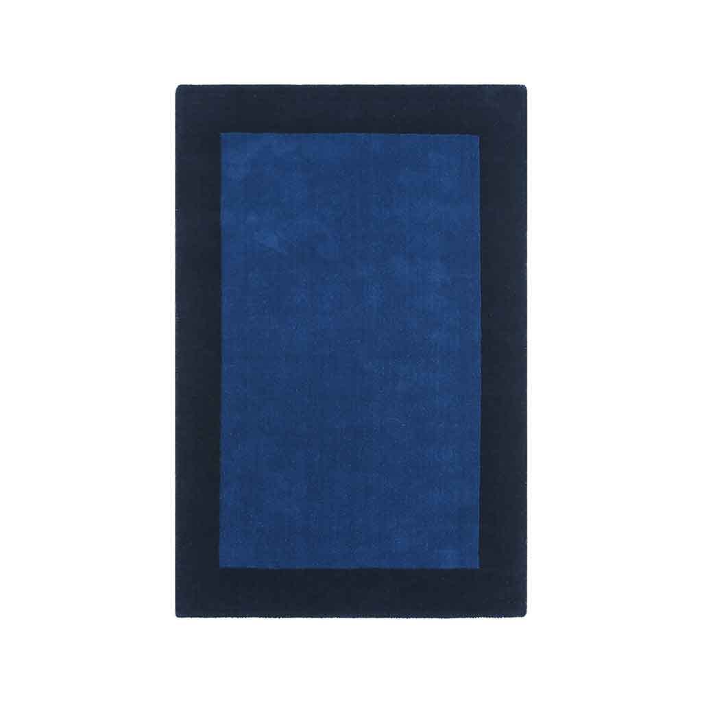 Alfombra De Lana Azul 150x210cm