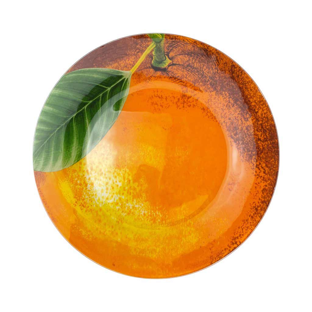 Plato De Ensalada Estampado De Naranja 23cm