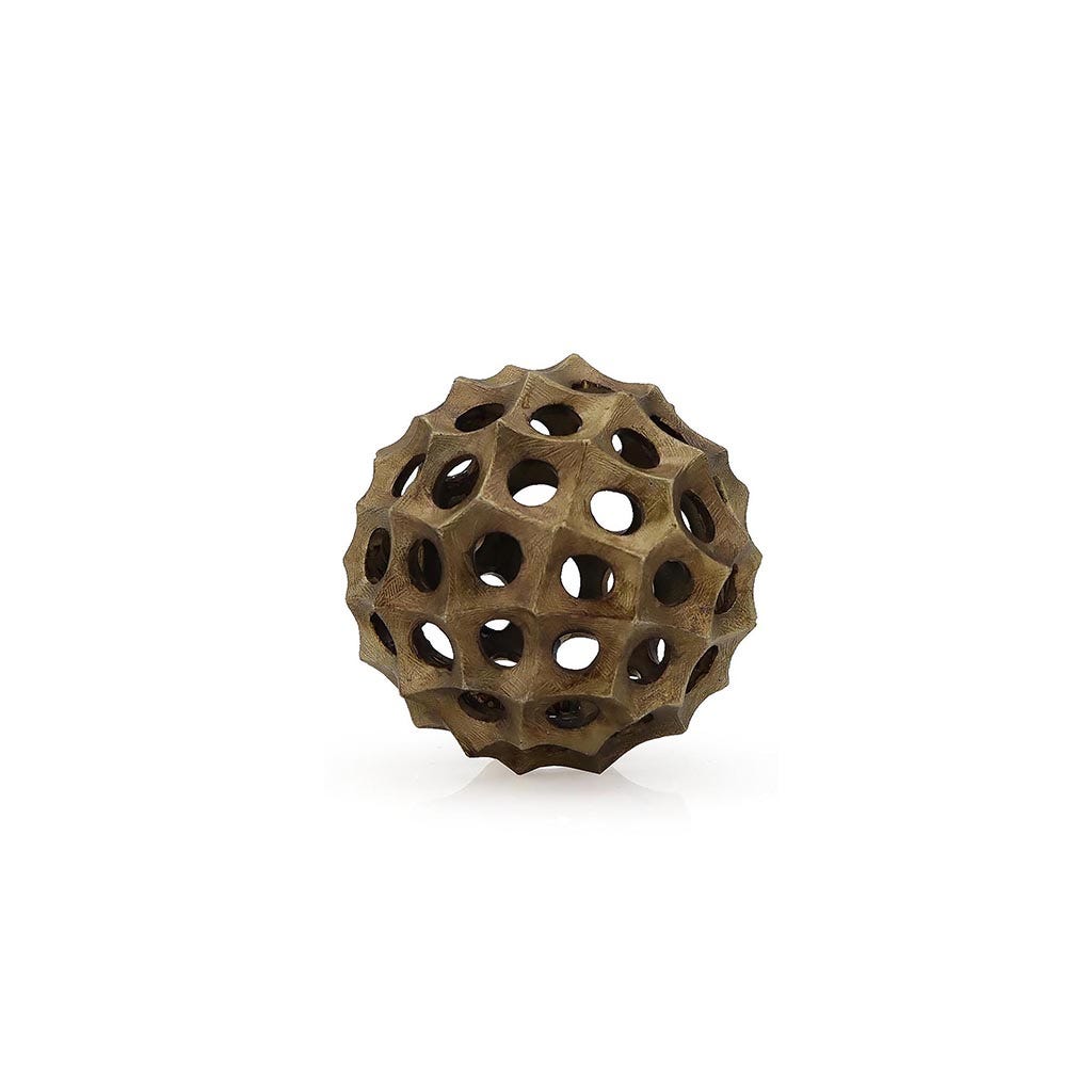 Figura decorativa de esfera de poliresina 13X13CM