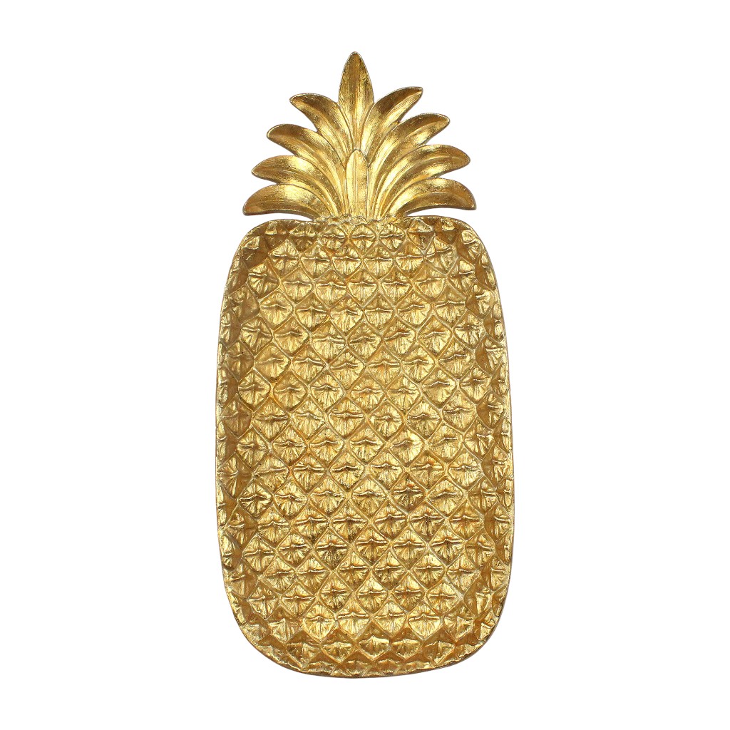 Plato Decorativo Piña 18X4X39Cm