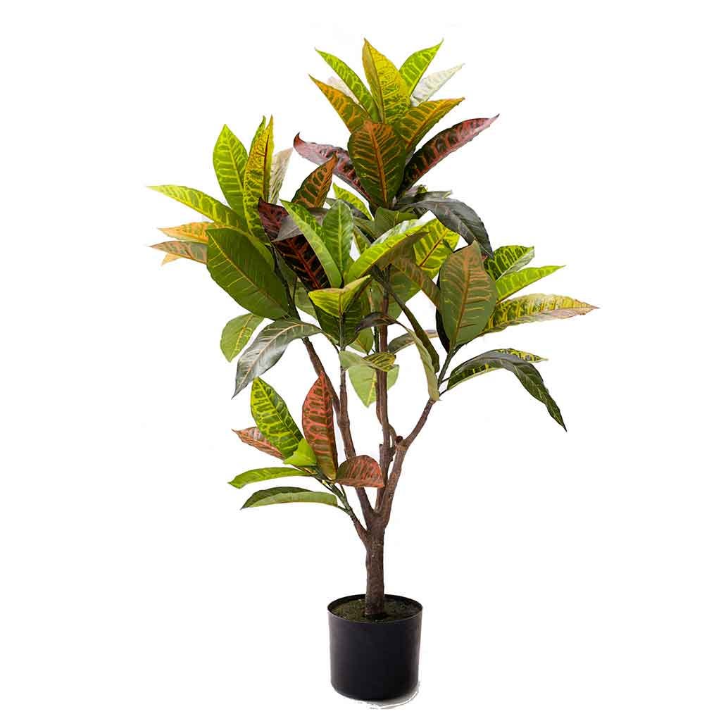 Planta artificial de croton variegado en maceta 105CM