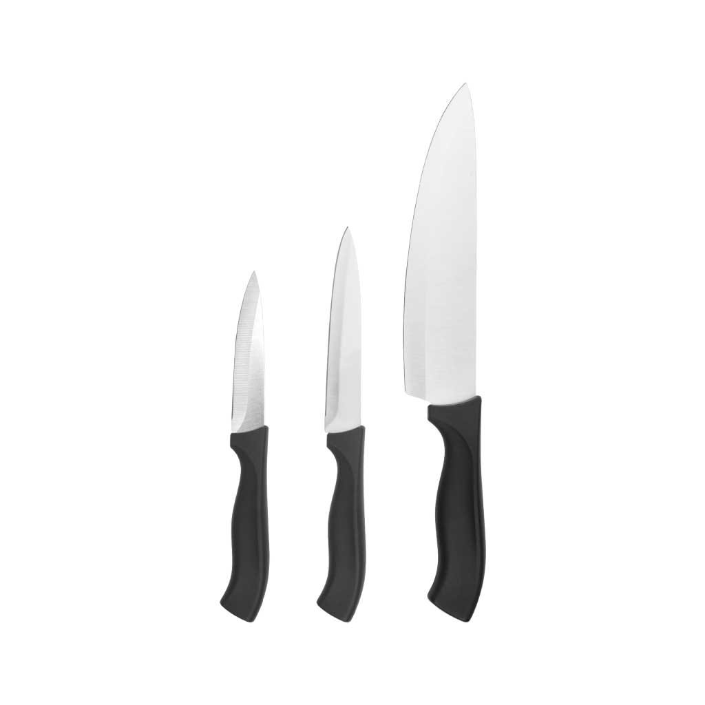 Set De 3 Cuchillos De Acero