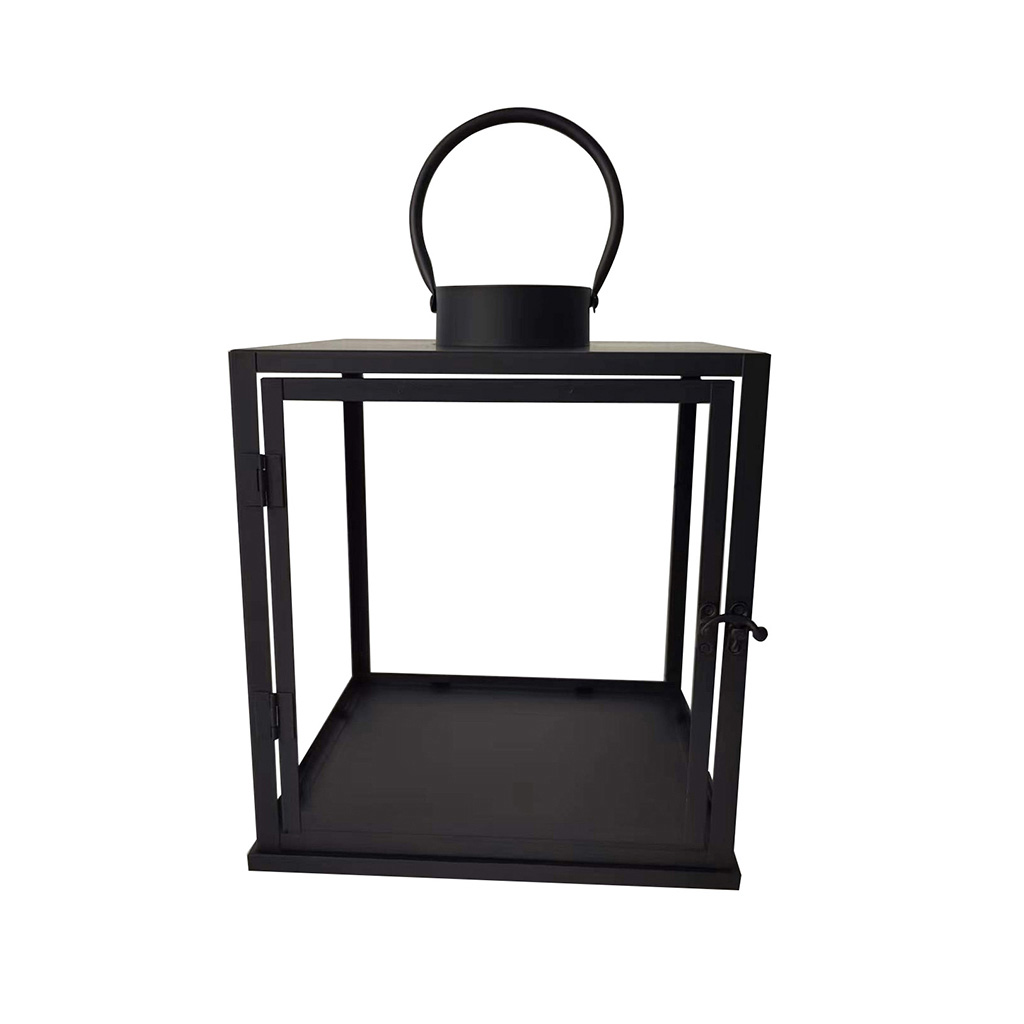 Farol decorativo negro 26X26X30CM